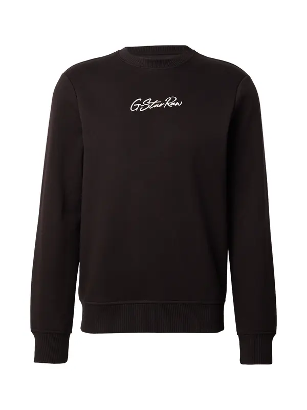 G-STAR G-STAR Sweater majica 'Autograph'  crna / bijela