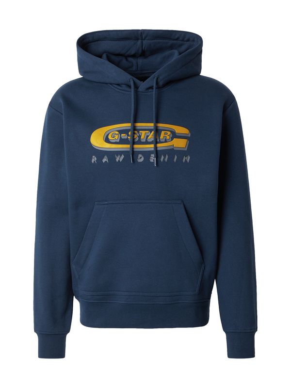 G-STAR G-STAR Sweater majica 'Old Skool'  crno plava / siva / narančasta