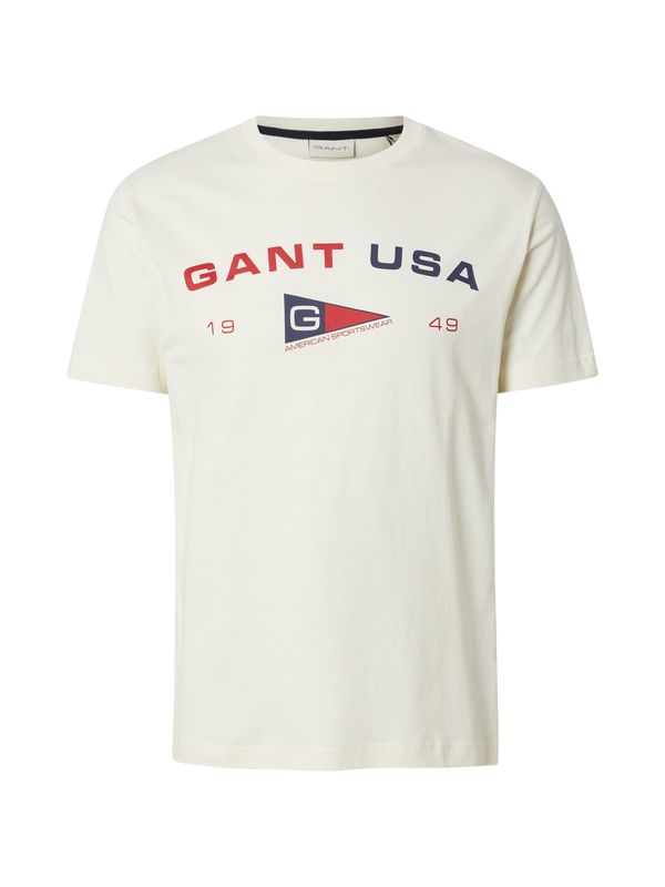 GANT GANT Majica  boja pijeska / mornarsko plava / crvena