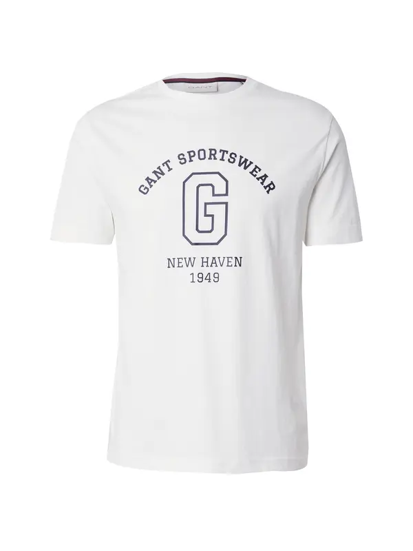 GANT GANT Majica  crna / bijela