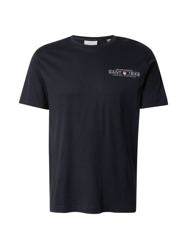 GANT GANT Majica  crna / bijela