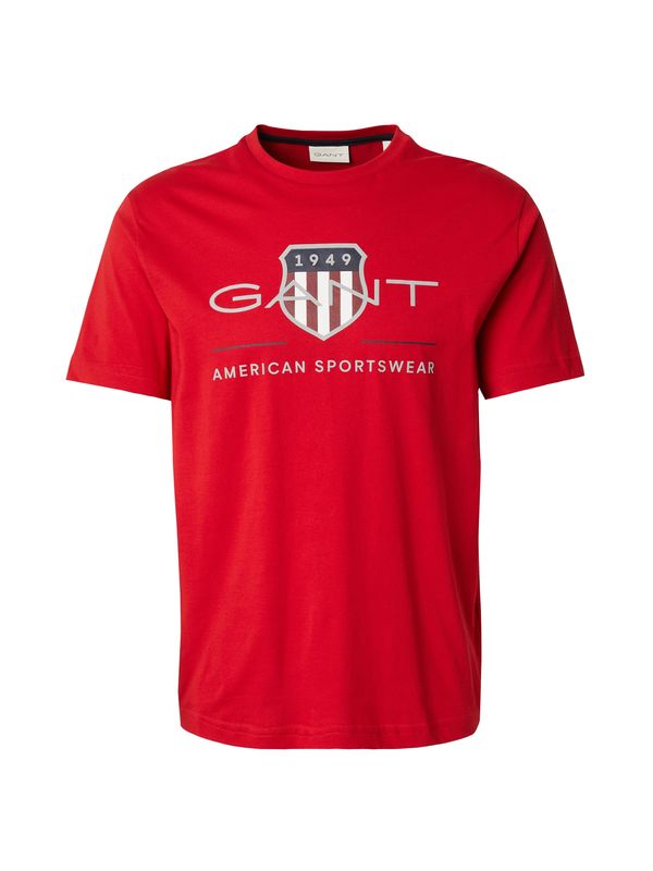 GANT GANT Majica  mornarsko plava / svijetlosiva / rubin crvena / bijela