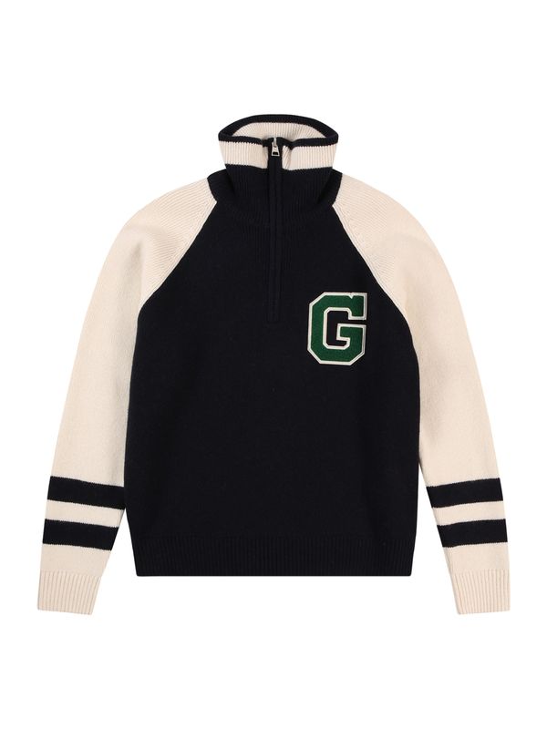GANT GANT Pulover  bež / tamno zelena / crna / prljavo bijela