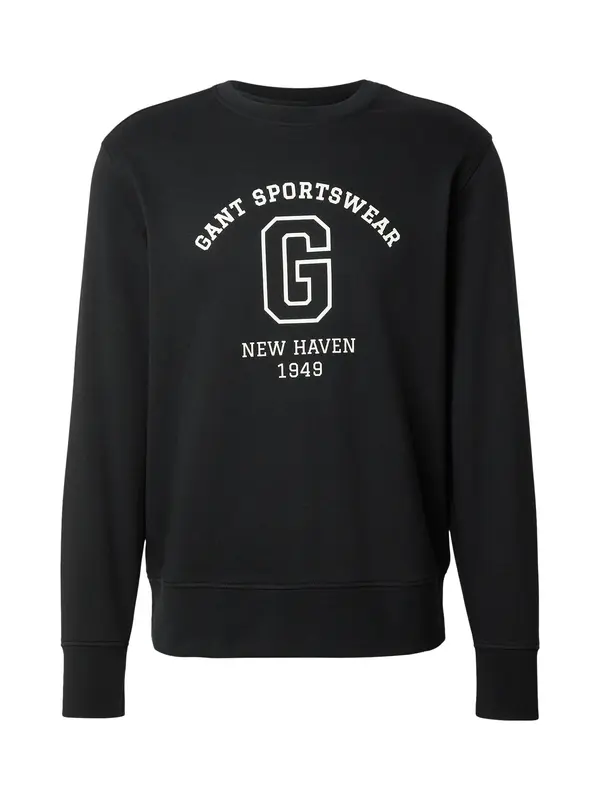 GANT GANT Sweater majica  crna / bijela