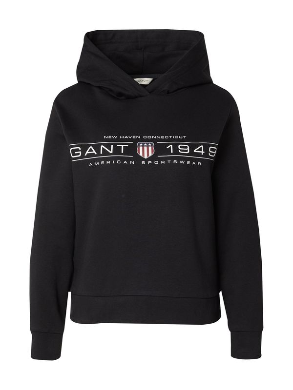 GANT GANT Sweater majica  crna / bijela