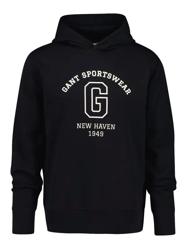 GANT GANT Sweater majica  crna / vuneno bijela