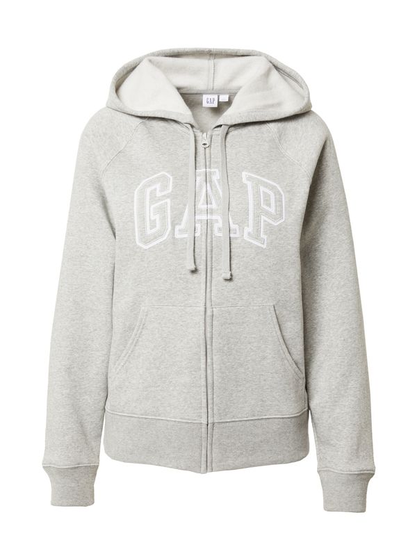 GAP GAP Gornji dio trenirke  siva melange / bijela