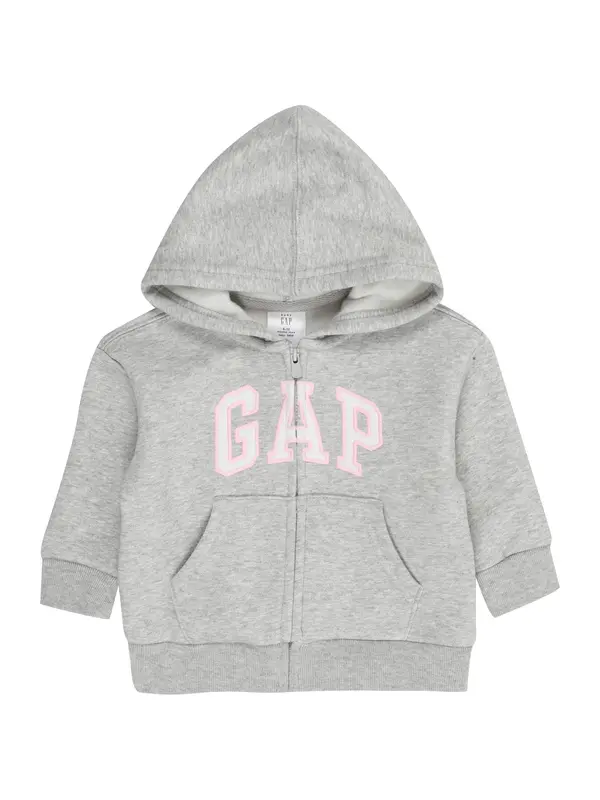 GAP GAP Gornji dio trenirke  siva melange / roza / bijela