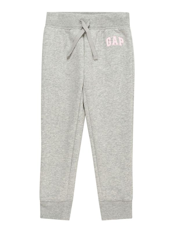 GAP GAP Hlače  siva / pastelno roza / bijela