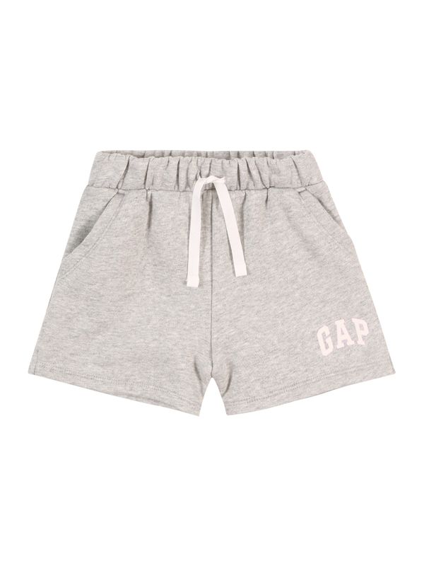 GAP GAP Hlače  svijetlosiva / orhideja bijela / bijela