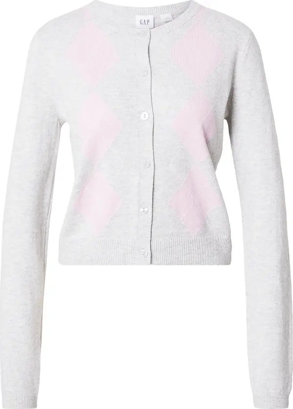 GAP GAP Kardigan 'CASHSOFT ARGYLE'  svijetlosiva / rosé