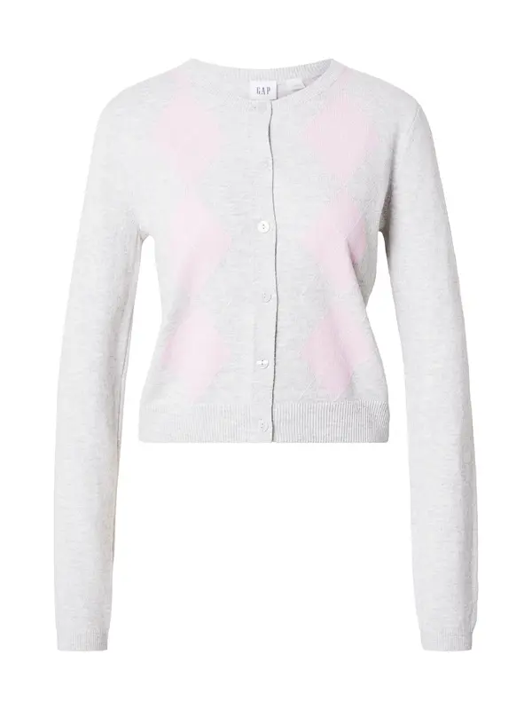 GAP GAP Kardigan 'CASHSOFT ARGYLE'  svijetlosiva / rosé