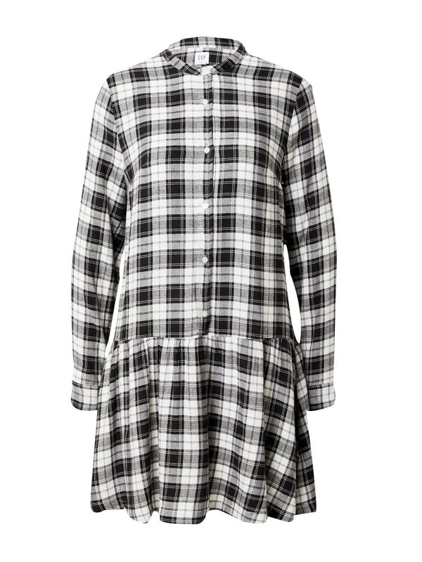 GAP GAP Košulja haljina  siva melange / crna / bijela