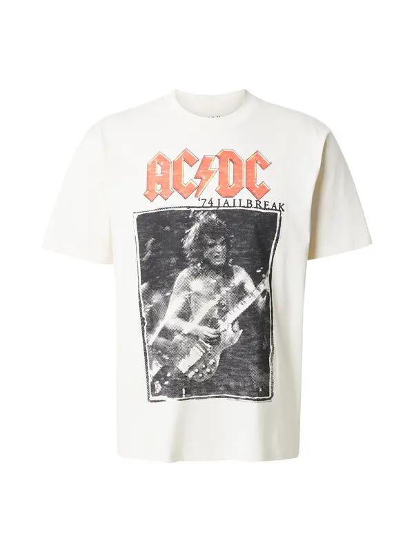 GAP GAP Majica 'APR - ACDC'  žuta / bijela