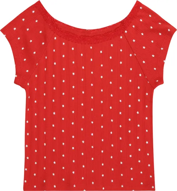 GAP GAP Majica  crvena / bijela