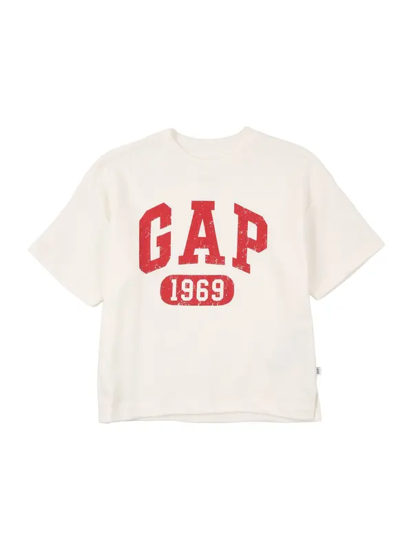 GAP GAP Majica  crvena / vuneno bijela