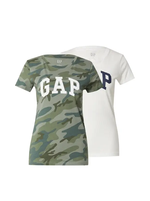 GAP GAP Majica 'FRANCHISE'  mornarsko plava / kaki / maslinasta / bijela