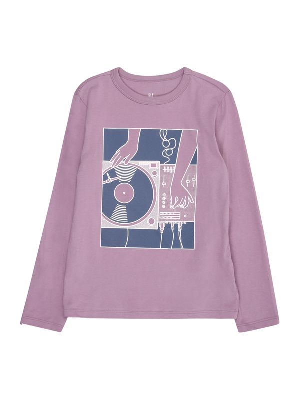 GAP GAP Majica  mornarsko plava / sivkasto ljubičasta (mauve) / bijela