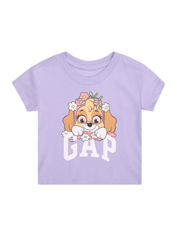 GAP GAP Majica 'PAW PATROL'  moka smeđa / lila / roza / bijela