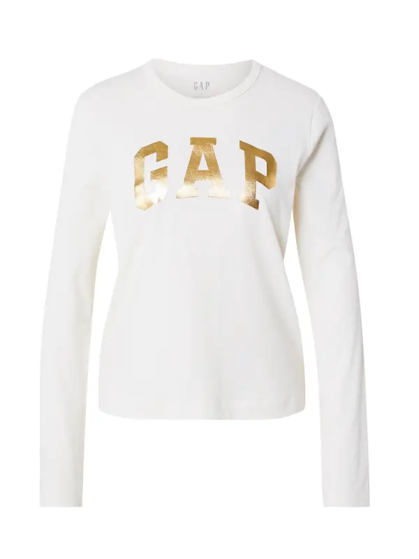 GAP GAP Majica  zlatna / bijela