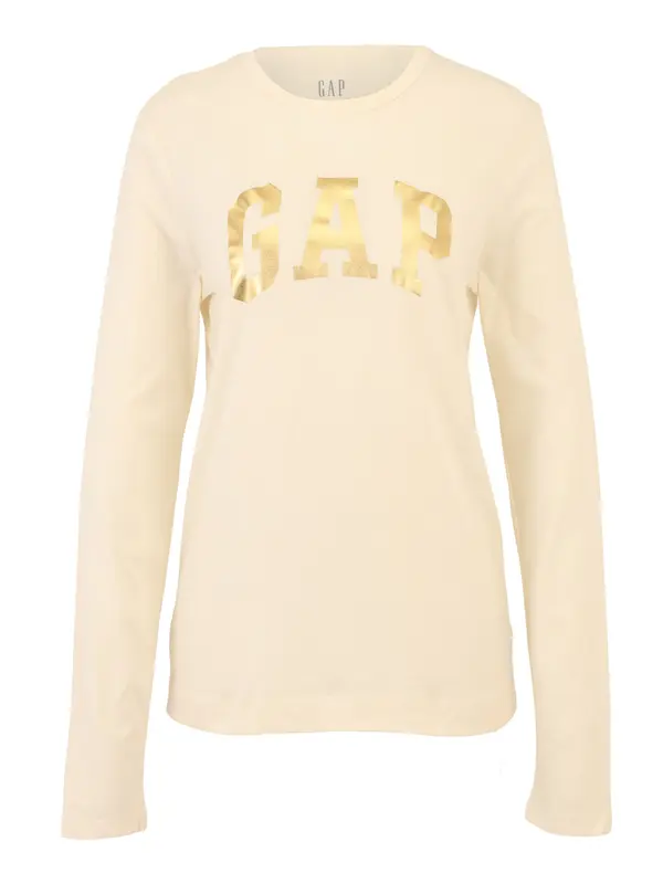 Gap Petite Gap Petite Majica  zlatna / vuneno bijela
