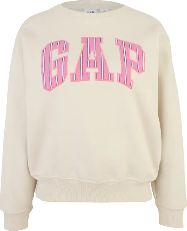 Gap Petite Gap Petite Sweater majica 'HERITAGE'  sivkasto bež / morsko plava / svijetloroza / bijela