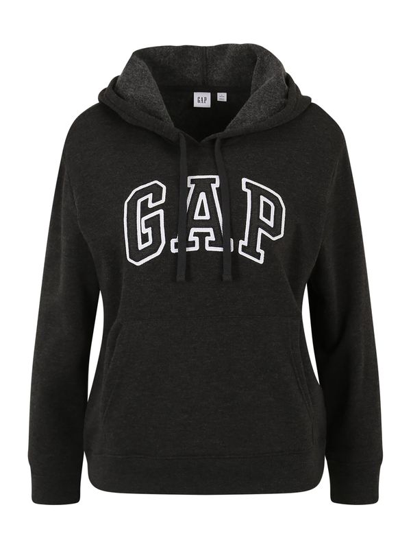 Gap Petite Gap Petite Sweater majica 'HERITAGE'  tamo siva / bijela