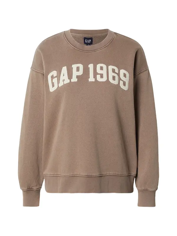 Gap Petite Gap Petite Sweater majica 'LOVE'  smeđa / bijela