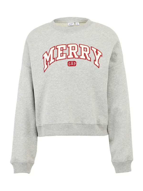 Gap Petite Gap Petite Sweater majica  siva melange / crvena / bijela