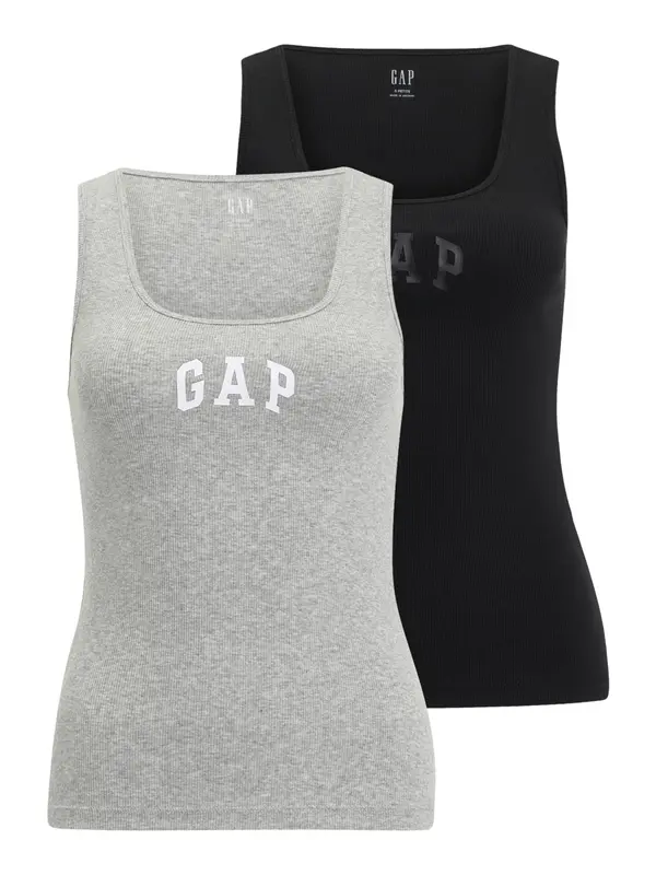 Gap Petite Gap Petite Top  siva / svijetlosiva / crna