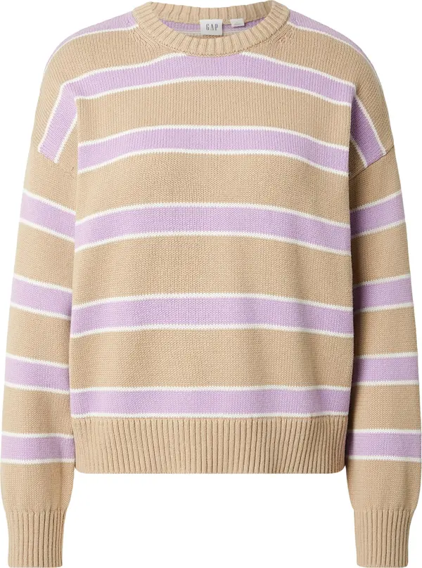 GAP GAP Pulover  boja devine dlake (camel) / ljubičasta / bijela