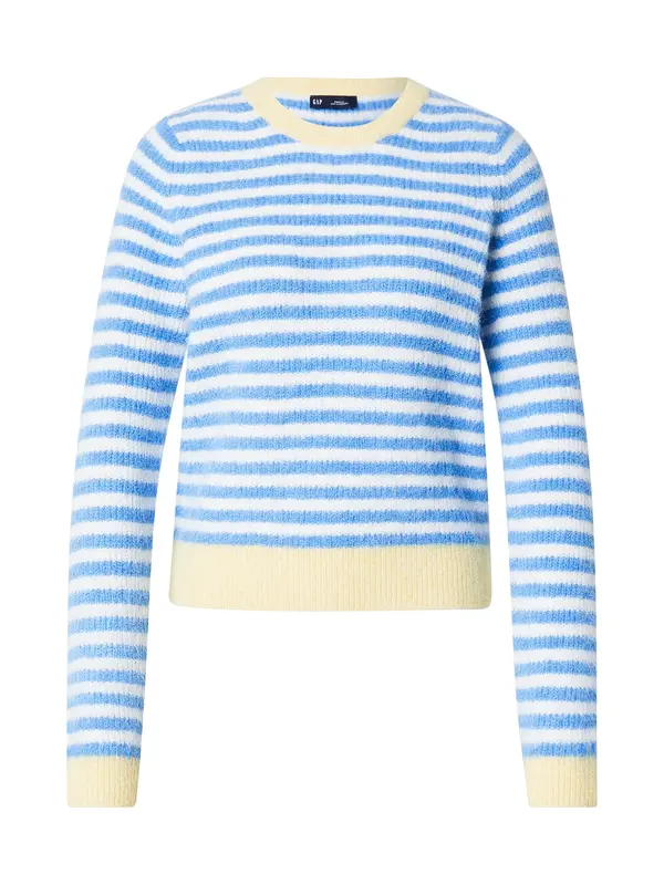 GAP GAP Pulover  plava / svijetložuta / bijela