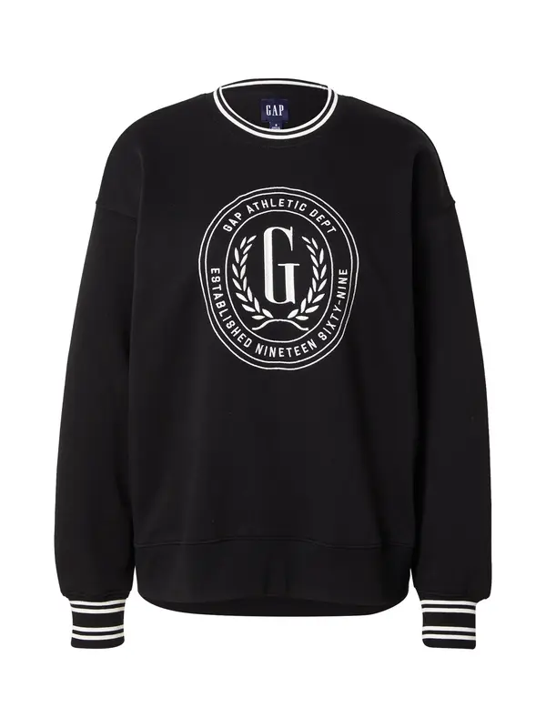 GAP GAP Sweater majica  crna / bijela