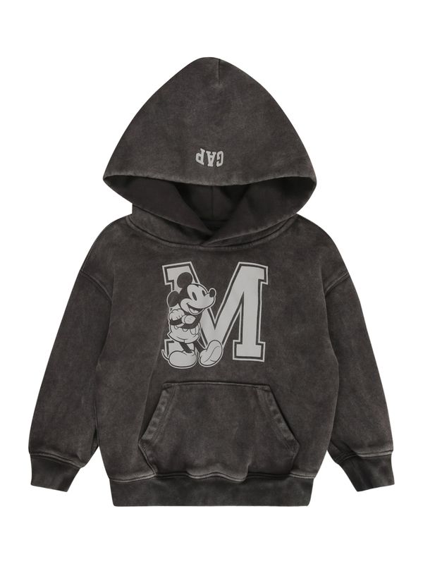 GAP GAP Sweater majica 'DIS FAMILY'  svijetlosiva / crna