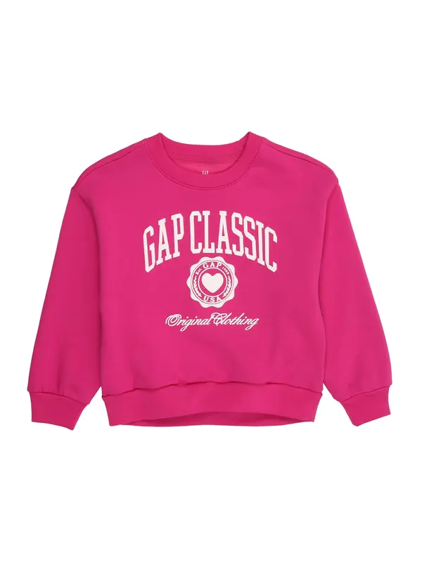 GAP GAP Sweater majica  fuksija / bijela
