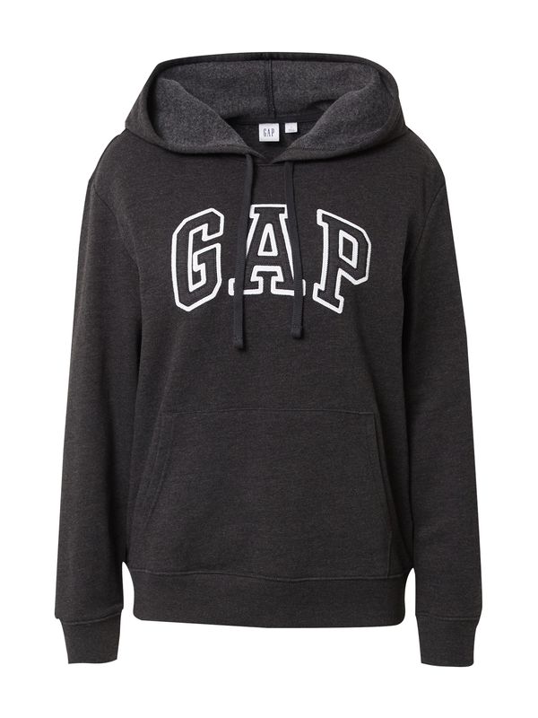 GAP GAP Sweater majica 'HERITAGE'  antracit siva / bijela