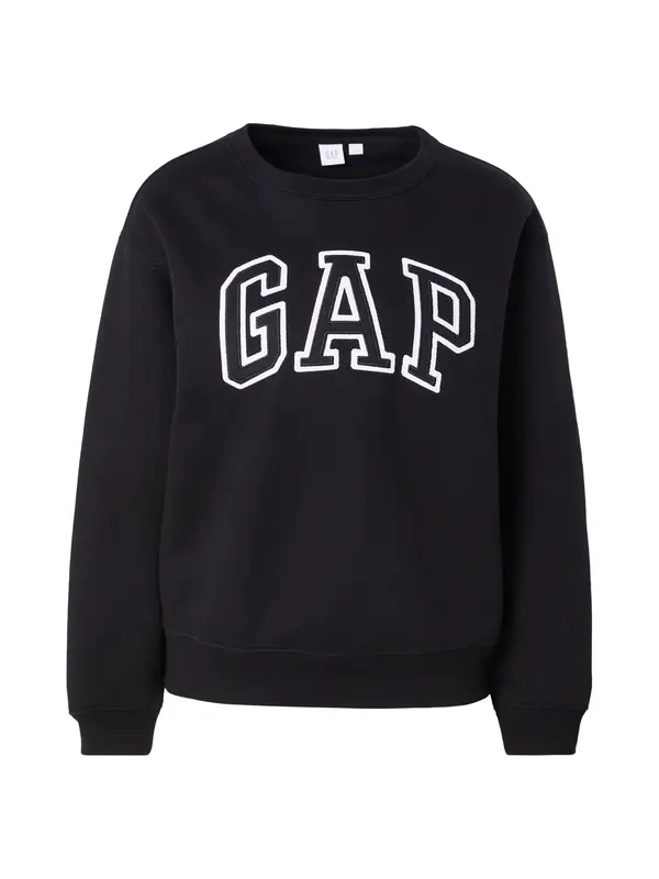 GAP GAP Sweater majica 'HERITAGE'  crna / bijela