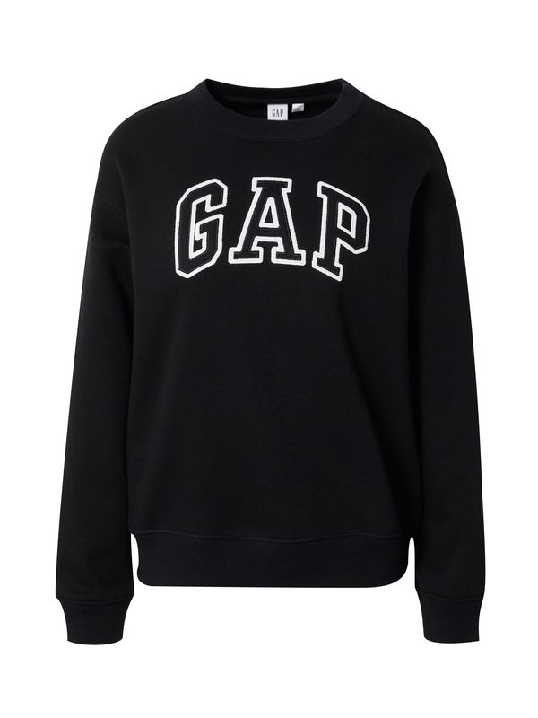 GAP GAP Sweater majica 'HERITAGE'  crna / bijela