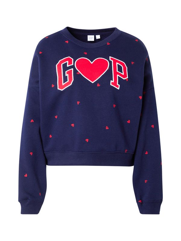 GAP GAP Sweater majica 'HERITAGE'  mornarsko plava / crvena / bijela