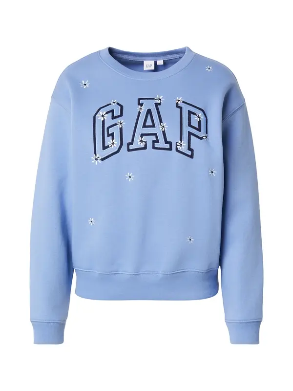 GAP GAP Sweater majica 'HERITAGE'  mornarsko plava / nebesko plava / bijela