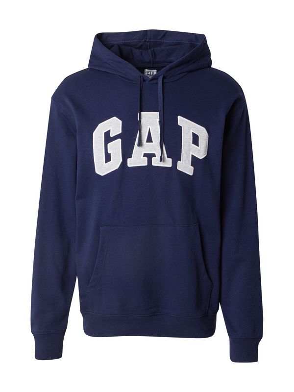 GAP GAP Sweater majica 'HERITAGE'  mornarsko plava / siva melange / bijela