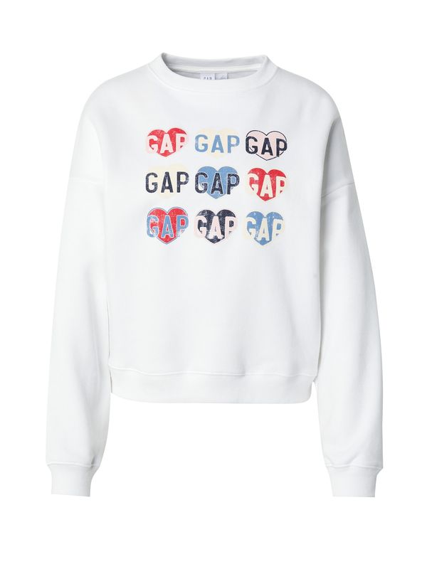 GAP GAP Sweater majica 'HERITAGE'  mornarsko plava / svijetloplava / crvena / bijela