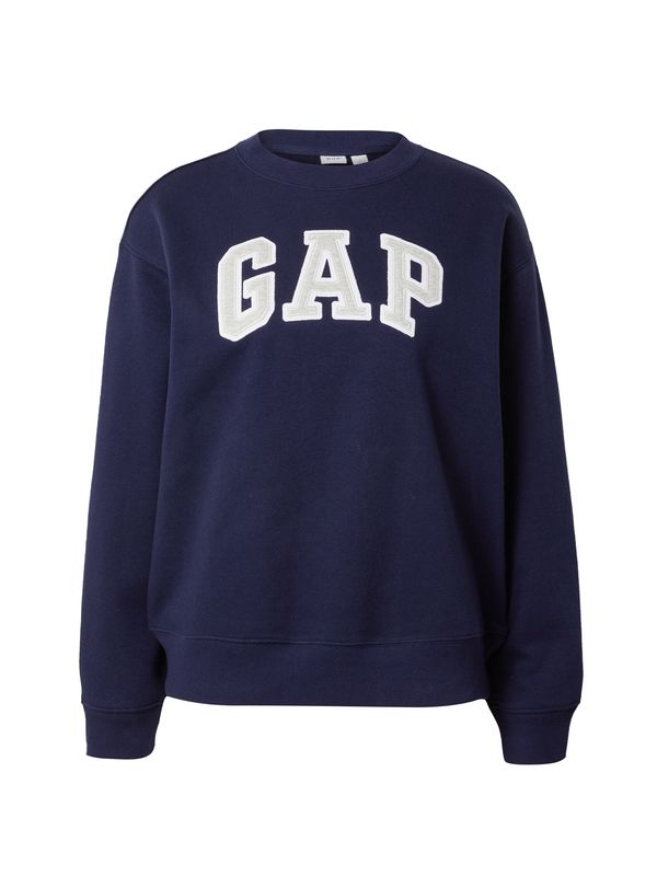 GAP GAP Sweater majica 'HERITAGE'  mornarsko plava / svijetlosiva / bijela