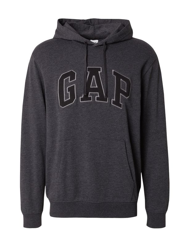 GAP GAP Sweater majica 'HERITAGE'  siva / antracit siva / crna