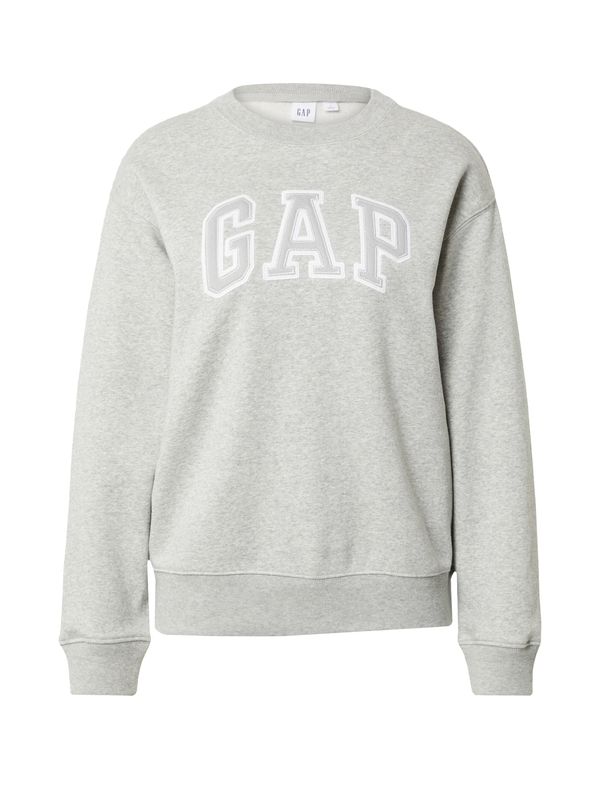 GAP GAP Sweater majica 'HERITAGE'  siva / bijela
