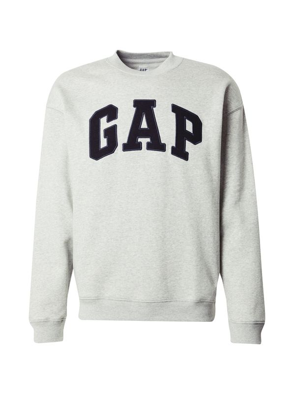 GAP GAP Sweater majica 'HERITAGE'  siva melange / crna