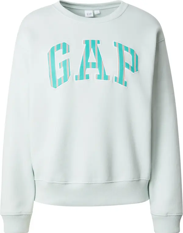 GAP GAP Sweater majica 'HERITAGE'  tirkiz / svijetlosmeđa / menta / pastelno ljubičasta