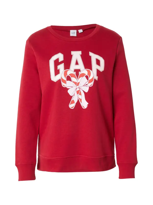 GAP GAP Sweater majica  krvavo crvena / svijetlocrvena / bijela