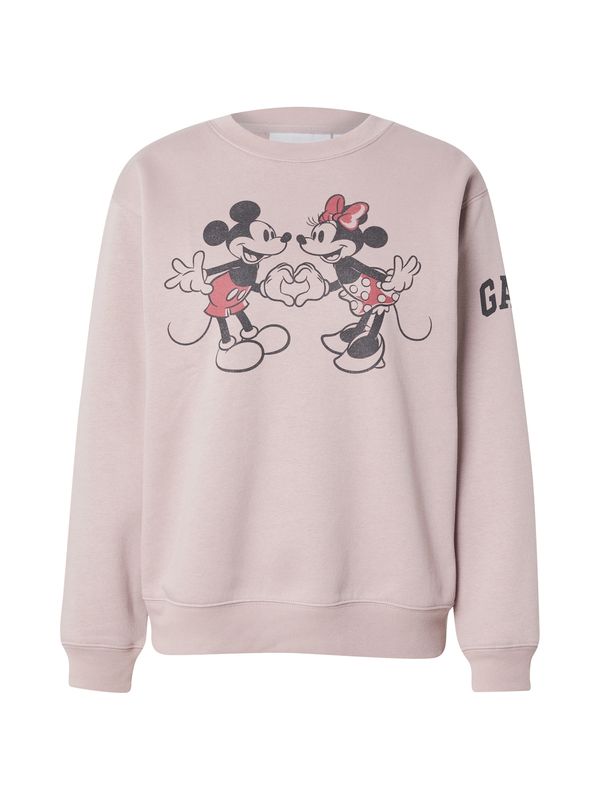 GAP GAP Sweater majica 'MINNIE MICKEY HEART'  bež / klasično crvena / crna