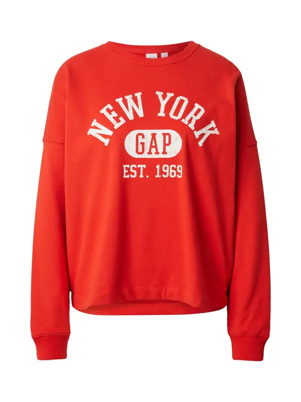GAP GAP Sweater majica  narančasto crvena / bijela